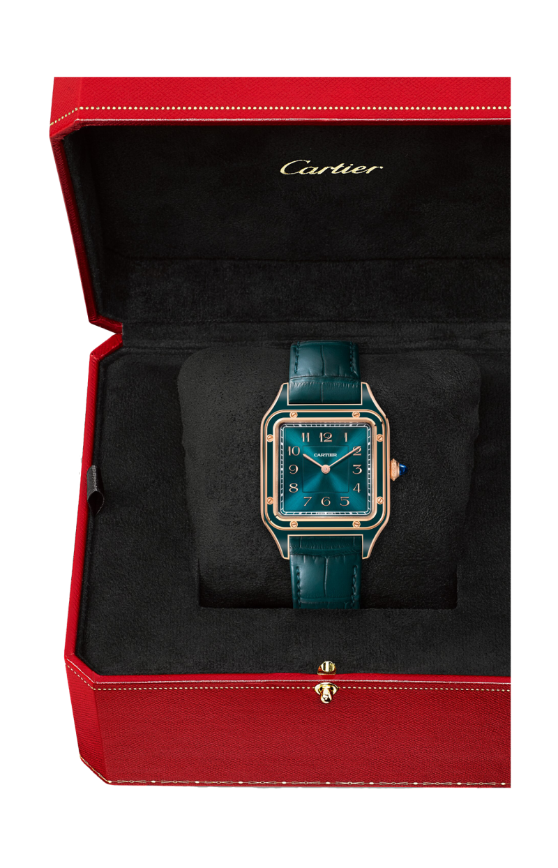 Cartier | SANTOS-DUMONT, MODELLO GRANDE, ORO ROSA, MANUALE - WGSA0098 (6)