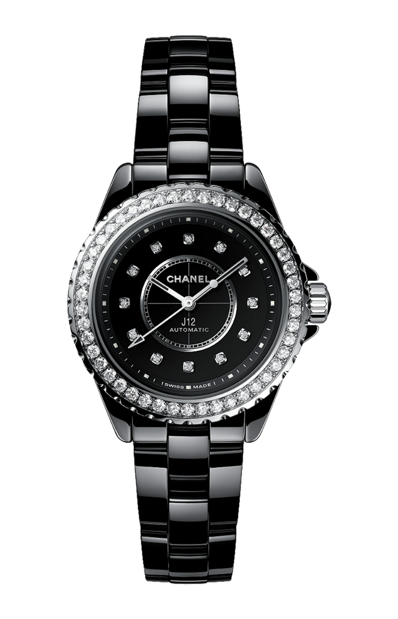 Chanel | J12 CON LUNETTA DI DIAMANTI CALIBRO 12.2, 33 MM - H10474 (1)