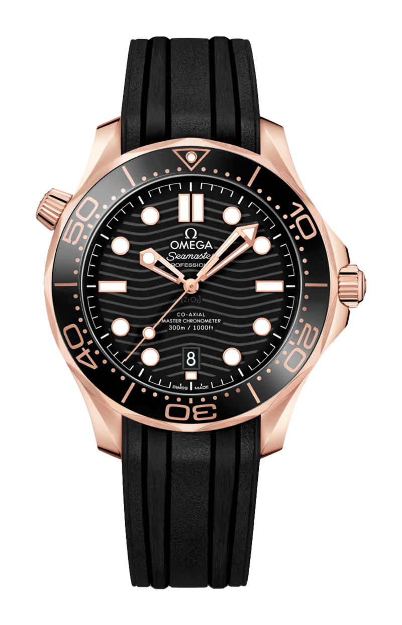Omega | SEAMASTER DIVER 300M 42 MM, ORO SEDNA&trade; SU CAUCCI&Ugrave; - 210.62.42.20.01.002 (1)