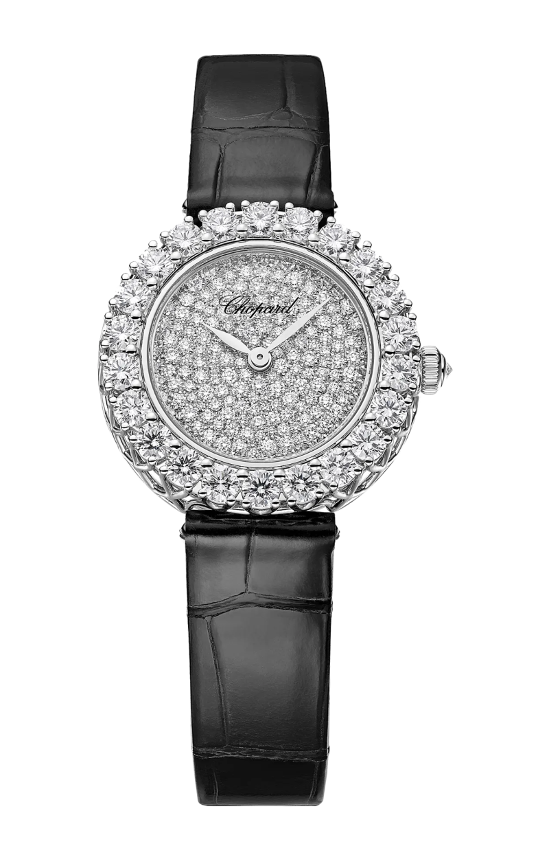 Chopard | L'HEURE DU DIAMANT ROUND 26 MM, MANUALE, ORO ETICO BIANCO, DIAMANTI - 13A178 (1)