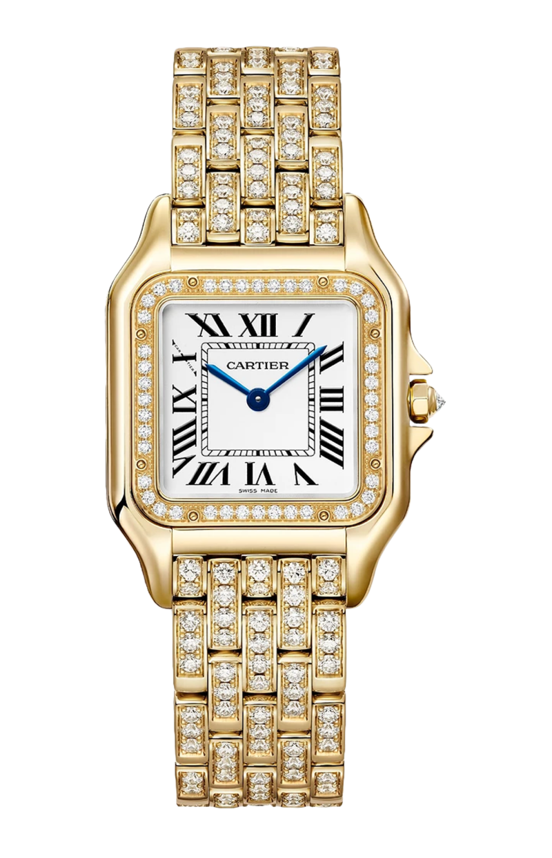 Cartier | PANTH&Egrave;RE DE CARTIER, MODELLO MEDIO, ORO GIALLO, DIAMANTI, QUARZO - WJPN0060 (1)