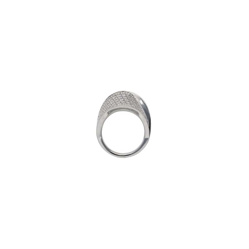 Bartorelli Italian Jewels | ANELLO INCROCIO IN ORO BIANCO FULL PAV&Eacute; DI DIAMANTI BIANCHI - 000-5957NS (3)