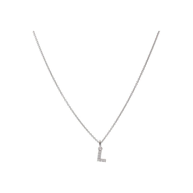 Bartorelli Italian Jewels | COLLANA IN ORO BIANCO CON LETTERA 