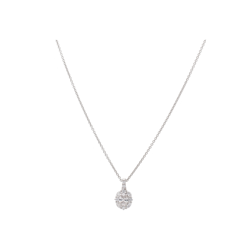 Bartorelli Italian Jewels | COLLANA PUNTO LUCE IN ORO BIANCO E DIAMANTI BIANCHI - 035-VP26730 (1)