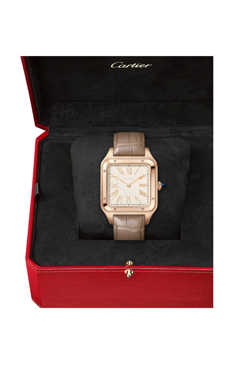 Cartier | SANTOS-DUMONT MODELLO EXTRA-LARGE, ORO ROSA, MANUALE - LIMITED EDITION - WGSA0112 (4)