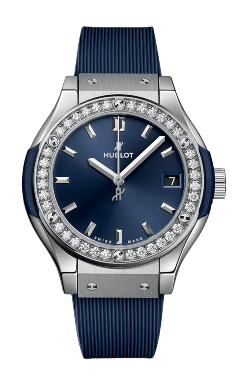 Hublot | CLASSIC FUSION TITANIUM BLUE DIAMONDS 33 MM - 581.NX.7170.RX.1104 (1)