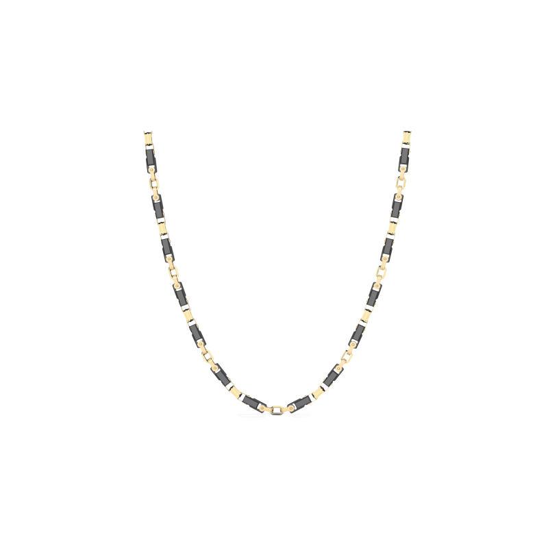 Zancan | COLLANA ZANCAN IN ORO 18KT E CERAMICA NERA - KC061G-N (1)
