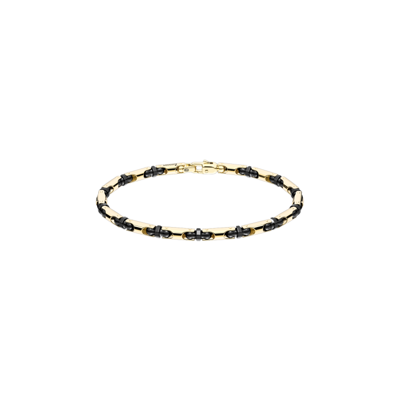 Zancan | BRACCIALE ZANCAN IN ORO 18 KT E CERAMICA NERA - KB053G-N (1)