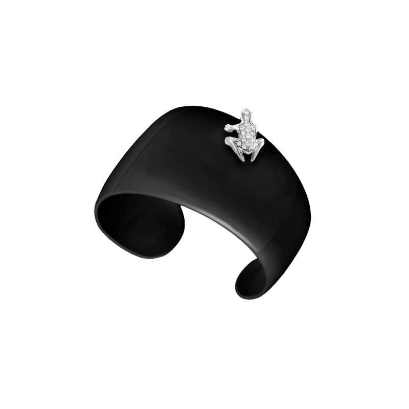 Dada Arrigoni | BRACCIALE HAPPY FROG CUFF B&W - DHF03BRTNBBDI (1)