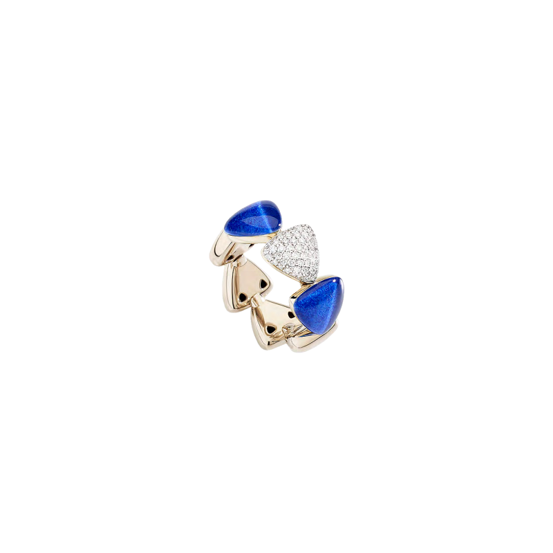 Vhernier | ANELLO FRECCIA MIDI IN ORO BIANCO CON DIAMANTI E CRISTALLO LAPIS - PG1501A0464 (1)