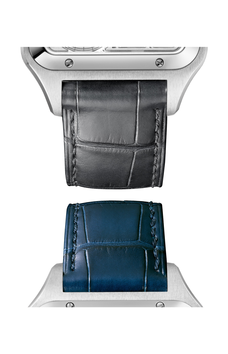 Cartier | SANTOS-DUMONT SCHELETRATO CON MICRO-ROTORE MODELLO GRANDE, ACCIAIO, AUTOMATICO - WHSA0032 (3)