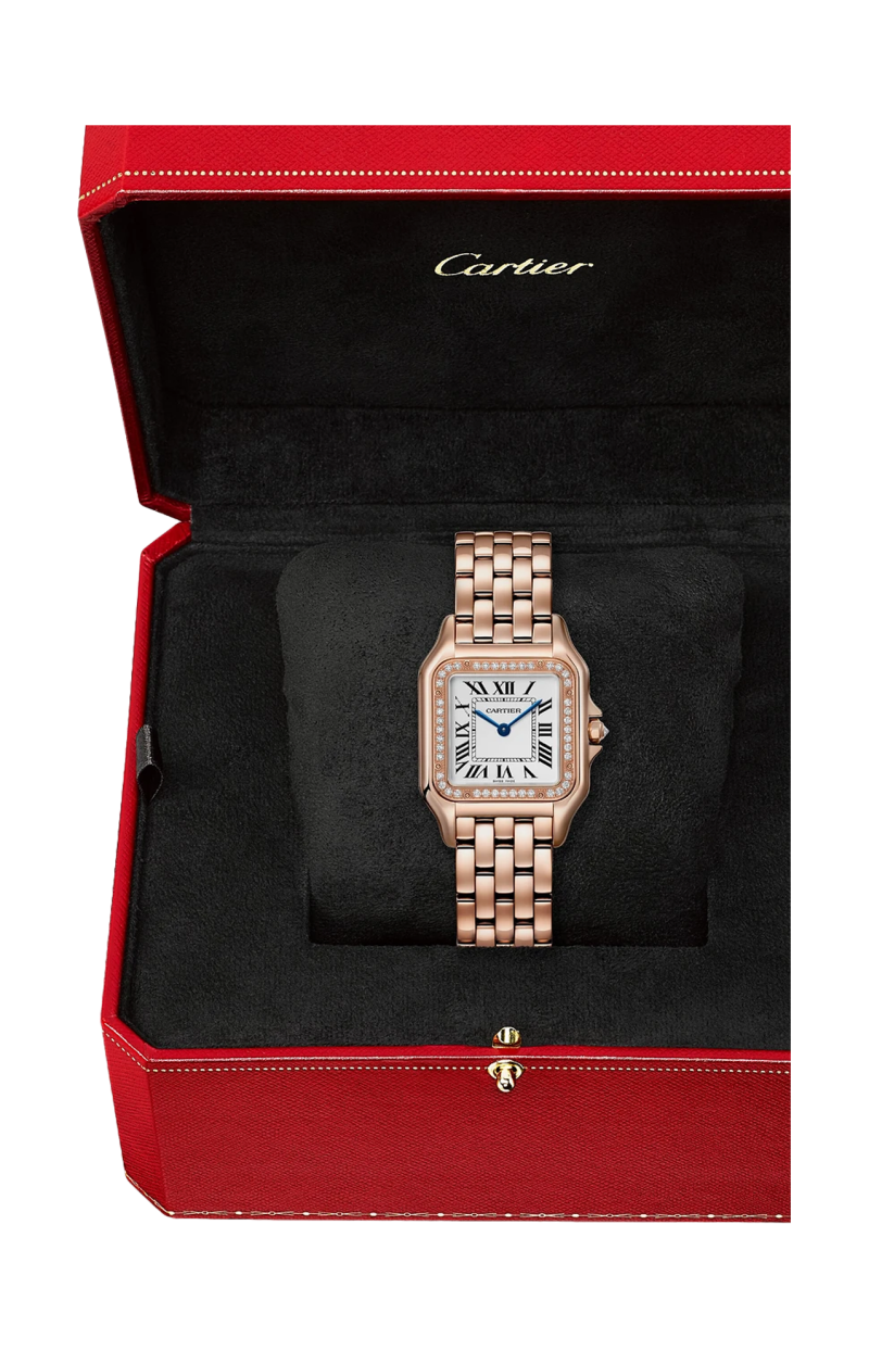 Cartier | PANTH&Egrave;RE DE CARTIER  MODELLO MEDIO, ORO ROSA, DIAMANTI, QUARZO - WJPN0088 (6)