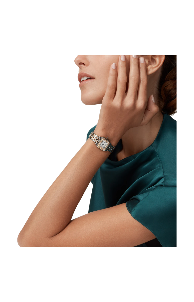 Cartier | PANTH&Egrave;RE DE CARTIER MODELLO PICCOLO, ORO ROSA, ACCIAIO E DIAMANTI, QUARZO - W3PN0014 (6)