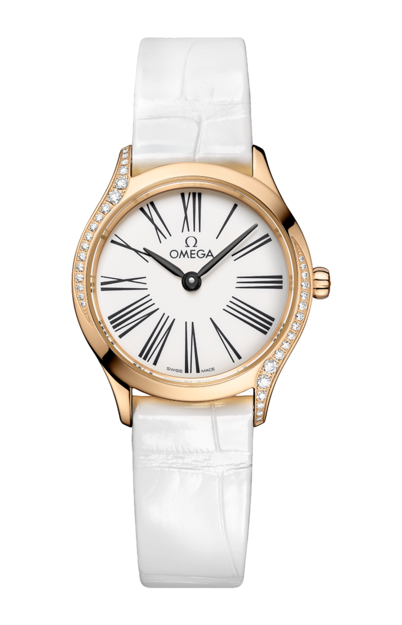 Omega | DE VILLE MINI TR&Eacute;SOR 26 MM, ORO MOONSHINE&trade; SU ALLIGATORE - 428.58.26.60.04.001 (1)