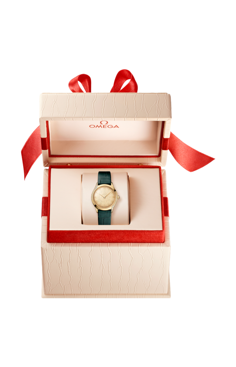 Omega | DE VILLE MINI TR&Eacute;SOR 26 MM, ORO MOONSHINE&trade; SU ALLIGATORE - 428.58.26.60.99.001 (3)