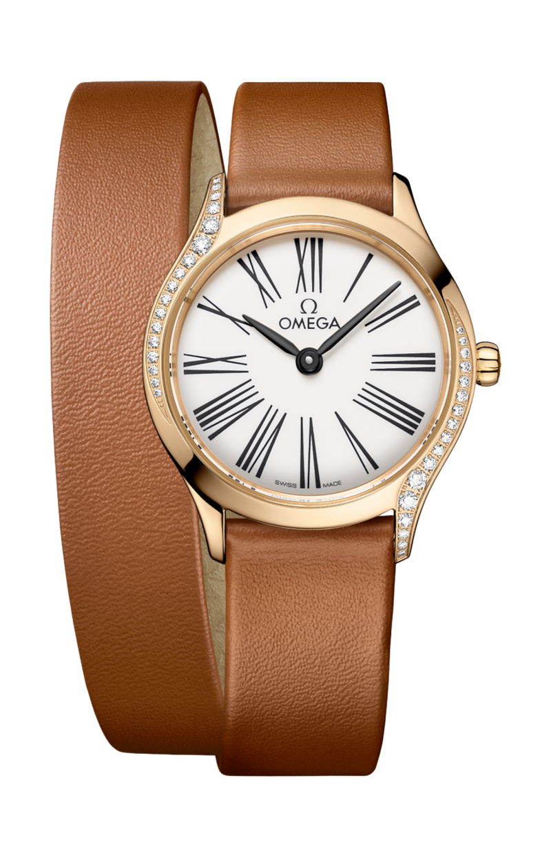 Omega | DE VILLE MINI TR&Eacute;SOR 26 MM, ORO MOONSHINE&trade; SU PELLE - 428.57.26.60.04.005 (1)