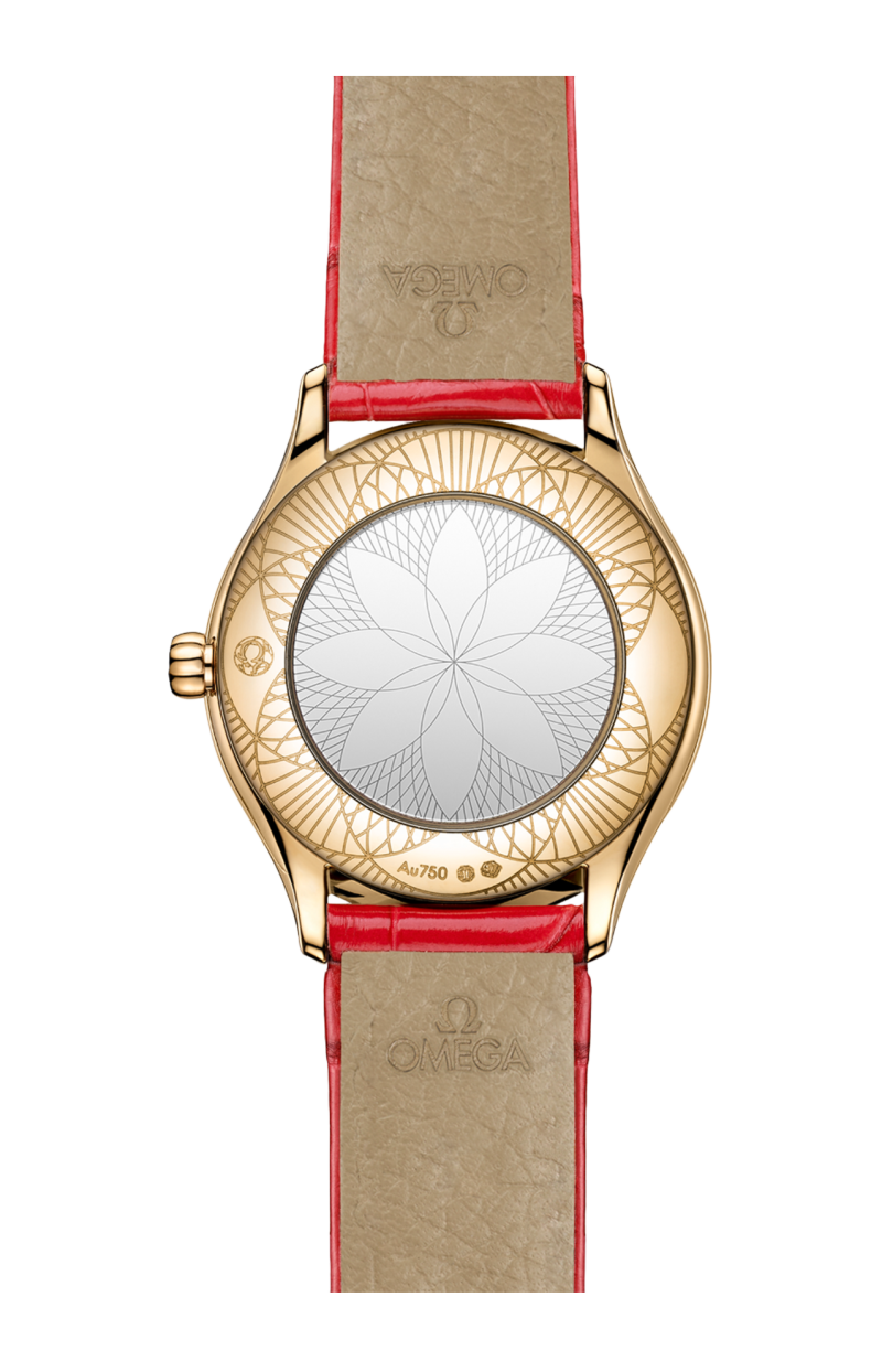 Omega | DE VILLE MINI TR&Eacute;SOR 26 MM, ORO MOONSHINE&trade; SU ALLIGATORE - 428.58.26.60.04.003 (2)