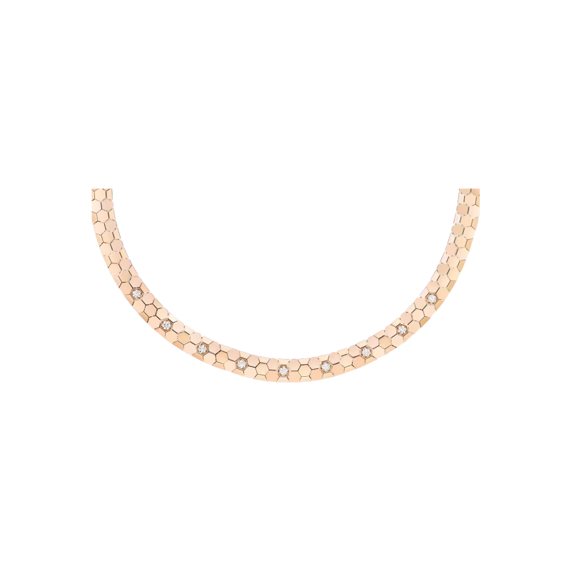 Chaumet | CHAUMET - COLLANA BEE DE CHAUMET IN ORO ROSA CON PAV&Eacute; DI DIAMANTI - 085514 (1)