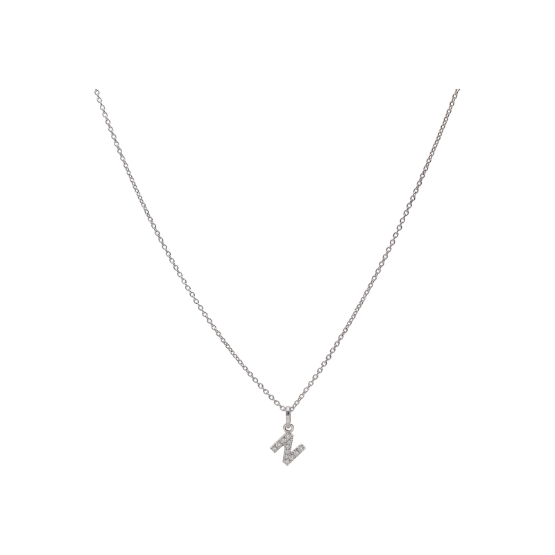 Bartorelli Italian Jewels | GIROCOLLO IN ORO BIANCO CON PENDENTE LETTERA 