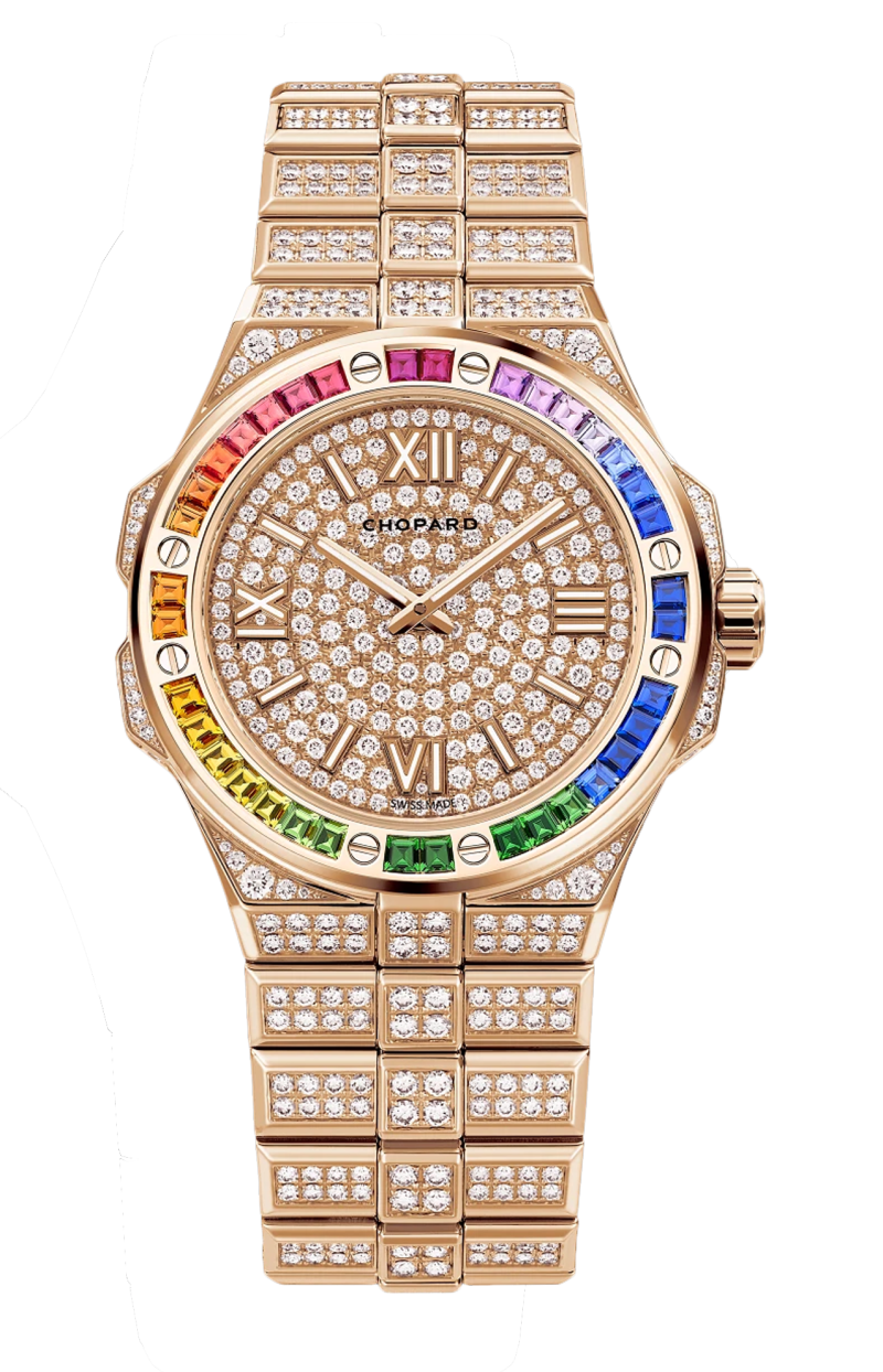 Chopard | ALPINE EAGLE 36 MM, AUTOMATICO, ORO ROSA ETICO, DIAMANTI, ZAFFIRI - 295370 (1)