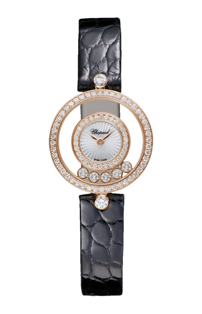 Chopard | HAPPY DIAMONDS ICONS 26 MM, QUARZO, ORO ROSA ETICO, DIAMANTI - 203957 (1)