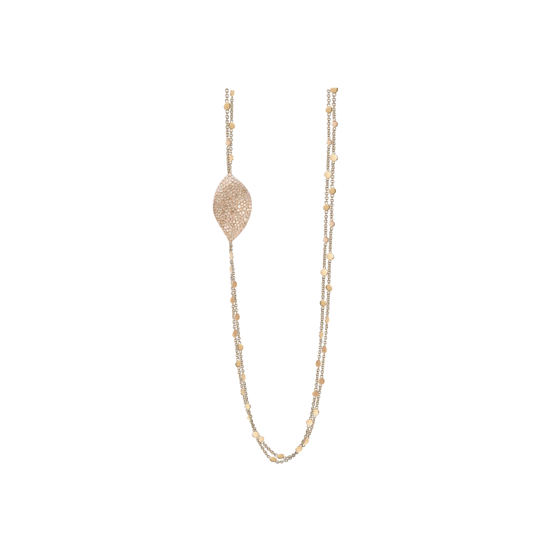 Pasquale Bruni | SAUTOIR ALELUI&Aacute; IN ORO ROSA CON DIAMANTI BIANCHI E CHAMPAGNE - 16658R (1)