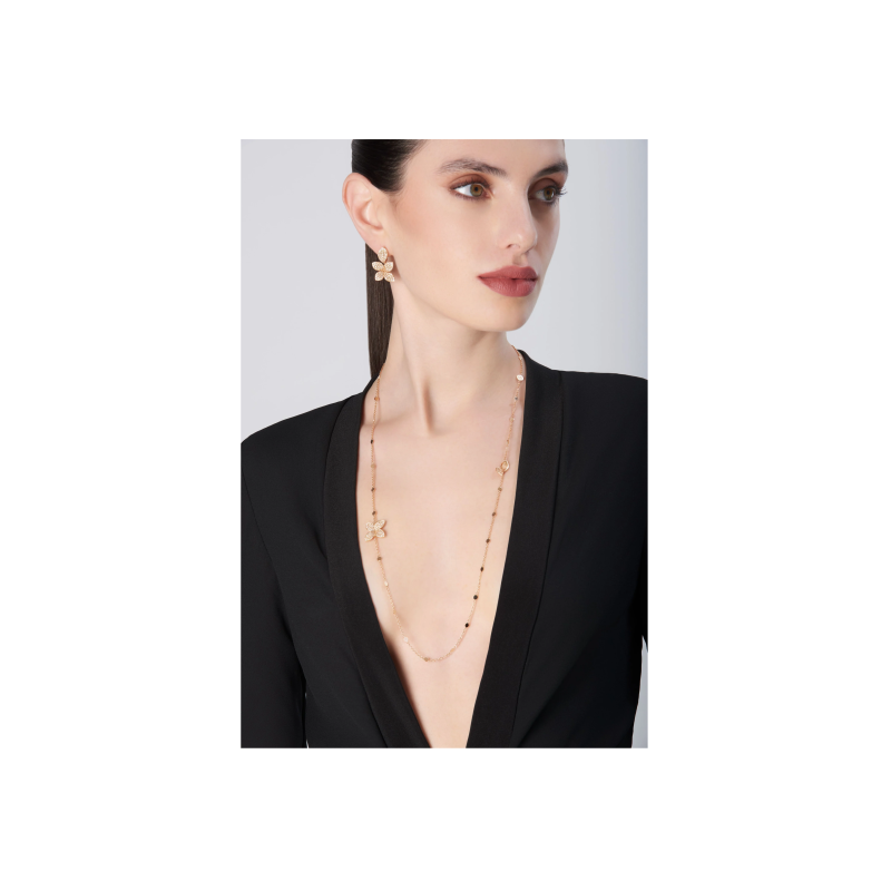 Pasquale Bruni | COLLANA GIARDINI SEGRETI OPERA IN ORO ROSA CON DIAMANTI BIANCHI E CHAMPAGNE - 16711R (2)