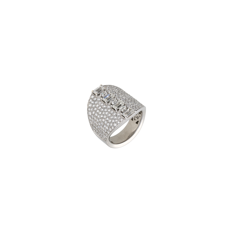 Bartorelli Italian Jewels | ANELLO FASCIA CON PAV&Eacute; DI DIAMANTI - 372-3826 (1)