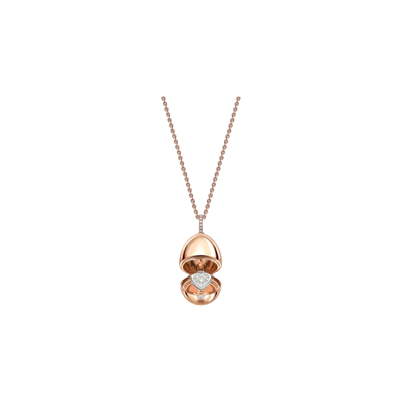 Faberg&eacute; | OVETTO FABERG&Eacute; HERITAGE IN ORO ROSA CON SORPRESA DIAMANTE A FORMA DI CUORE CERTIFICATO GIA - 1258FP2817 (1)
