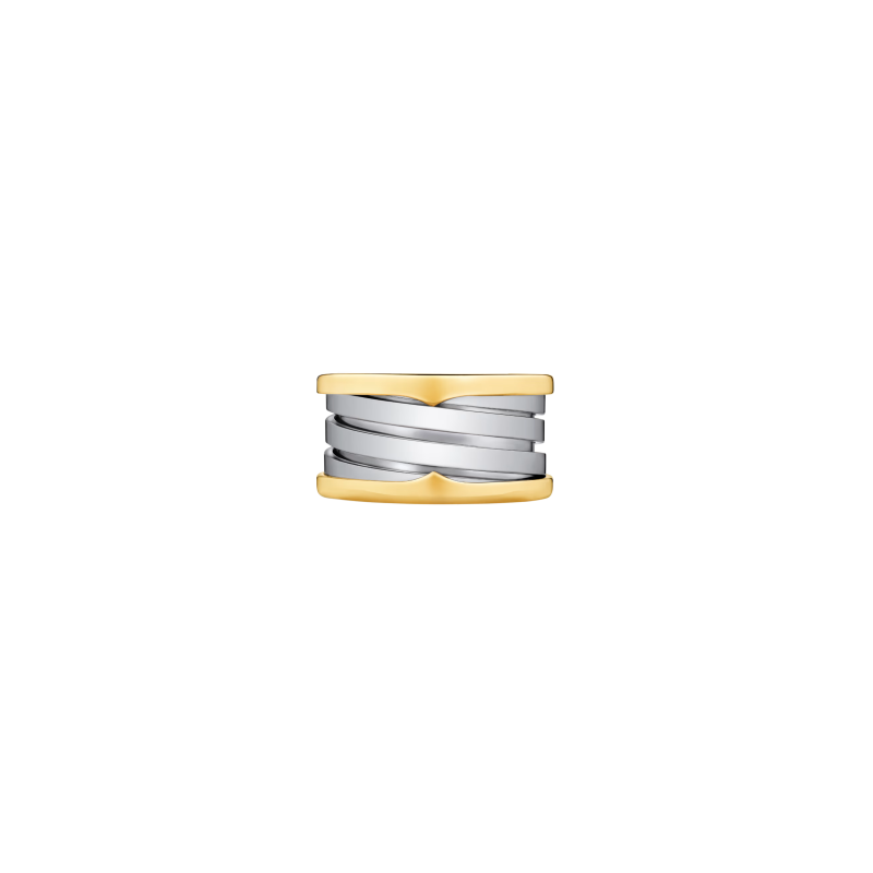 Bulgari | ANELLO B.ZERO1 A QUATTRO FASCE GOLD & STEEL IN ORO GIALLO 18 KT E ACCIAIO - AN860830 (3)