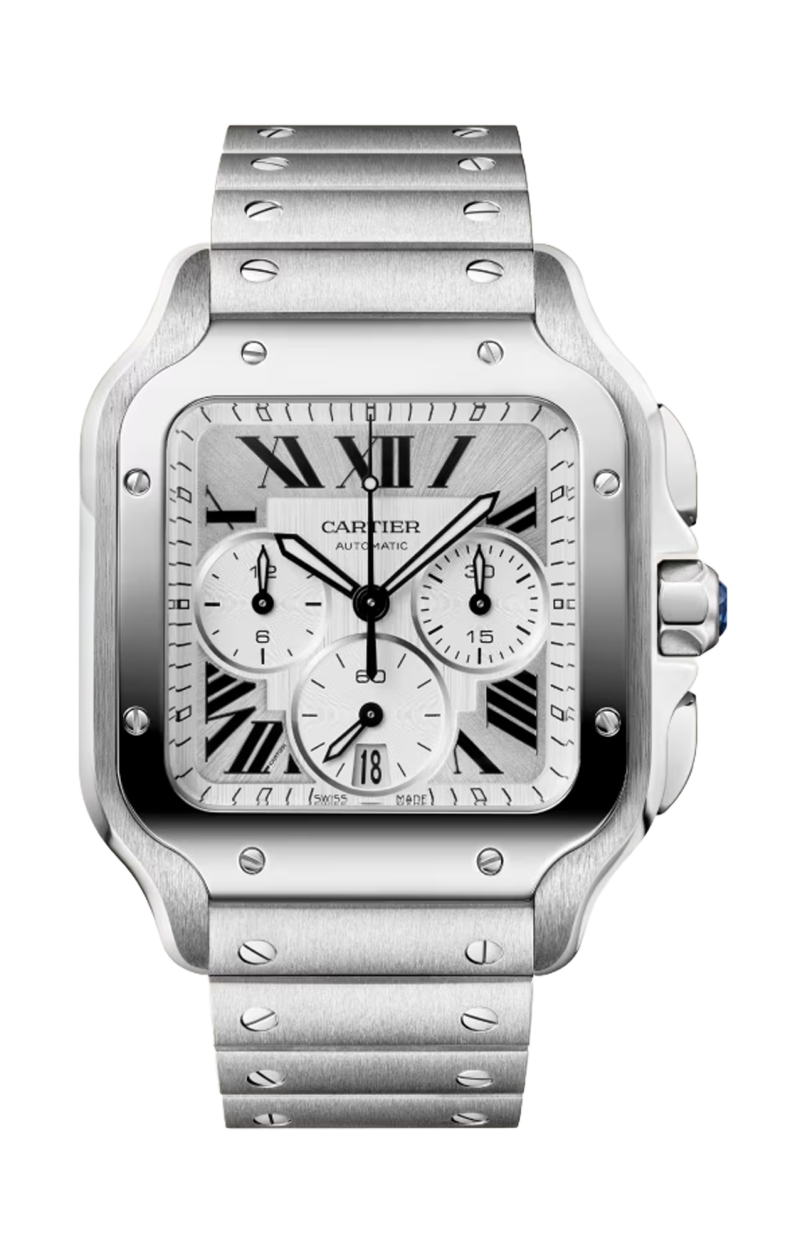 Cartier | SANTOS DE CARTIER MODELLO GRANDE, ACCIAIO, AUTOMATICO - WSSA0083 (1)