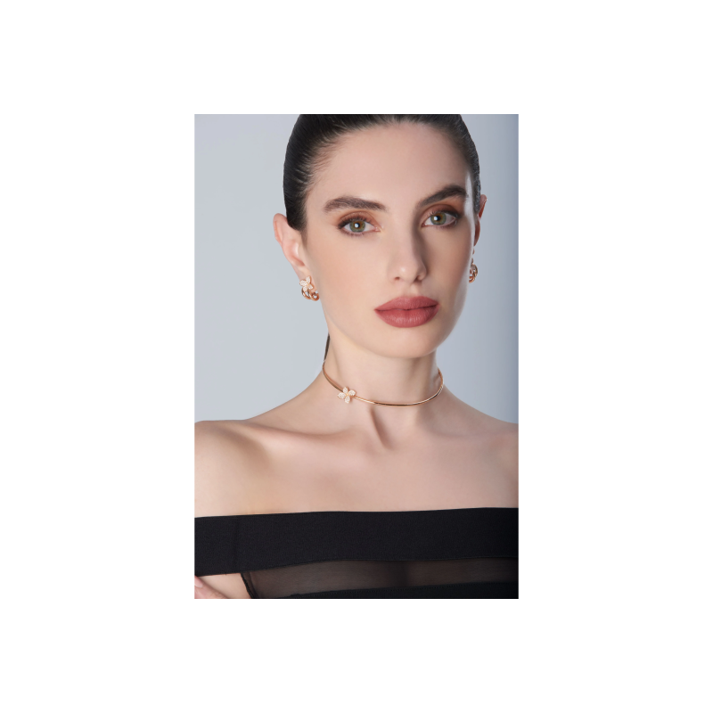 Pasquale Bruni | CHOKER PETIT GARDEN IN ORO ROSA E DIAMANTI BIANCHI - 16831R (2)