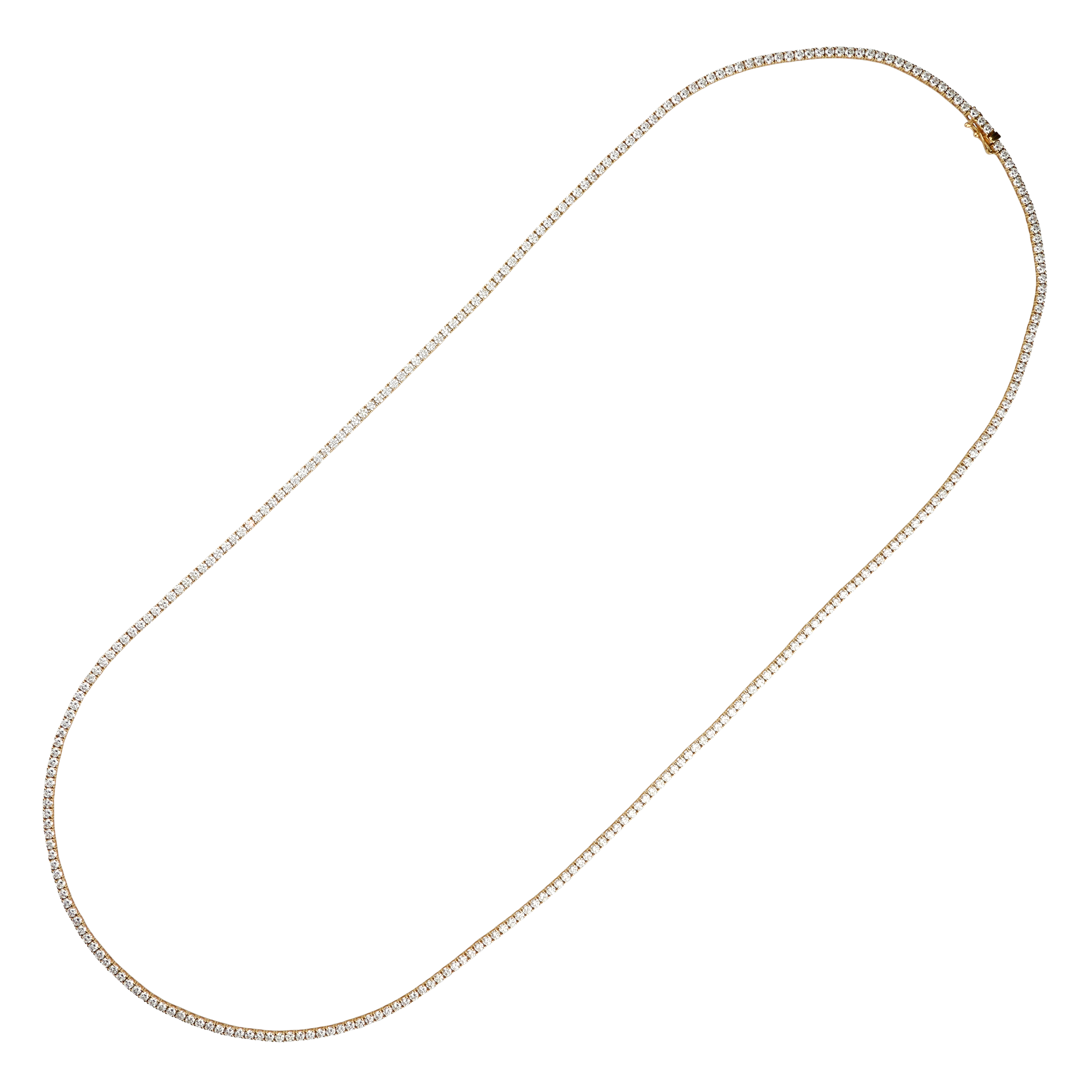 Bartorelli Italian Jewels | Collana tennis in oro rosa e diamanti bianchi - Lunghezza 80 cm. - DN8455DP (1)