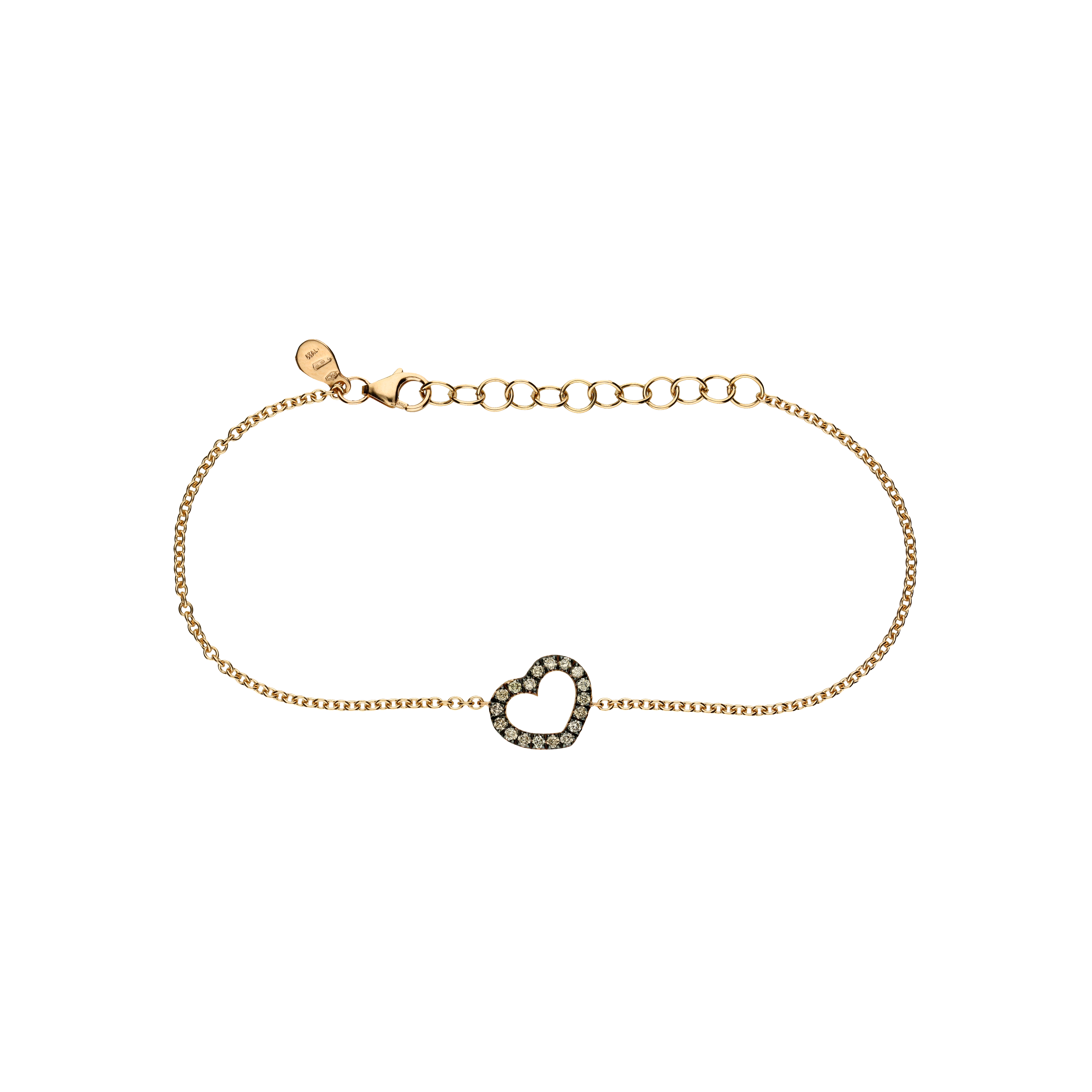 Bartorelli Italian Jewels | Bracciale Cuore in oro rosa e diamanti brown - FB1419R002N (1)