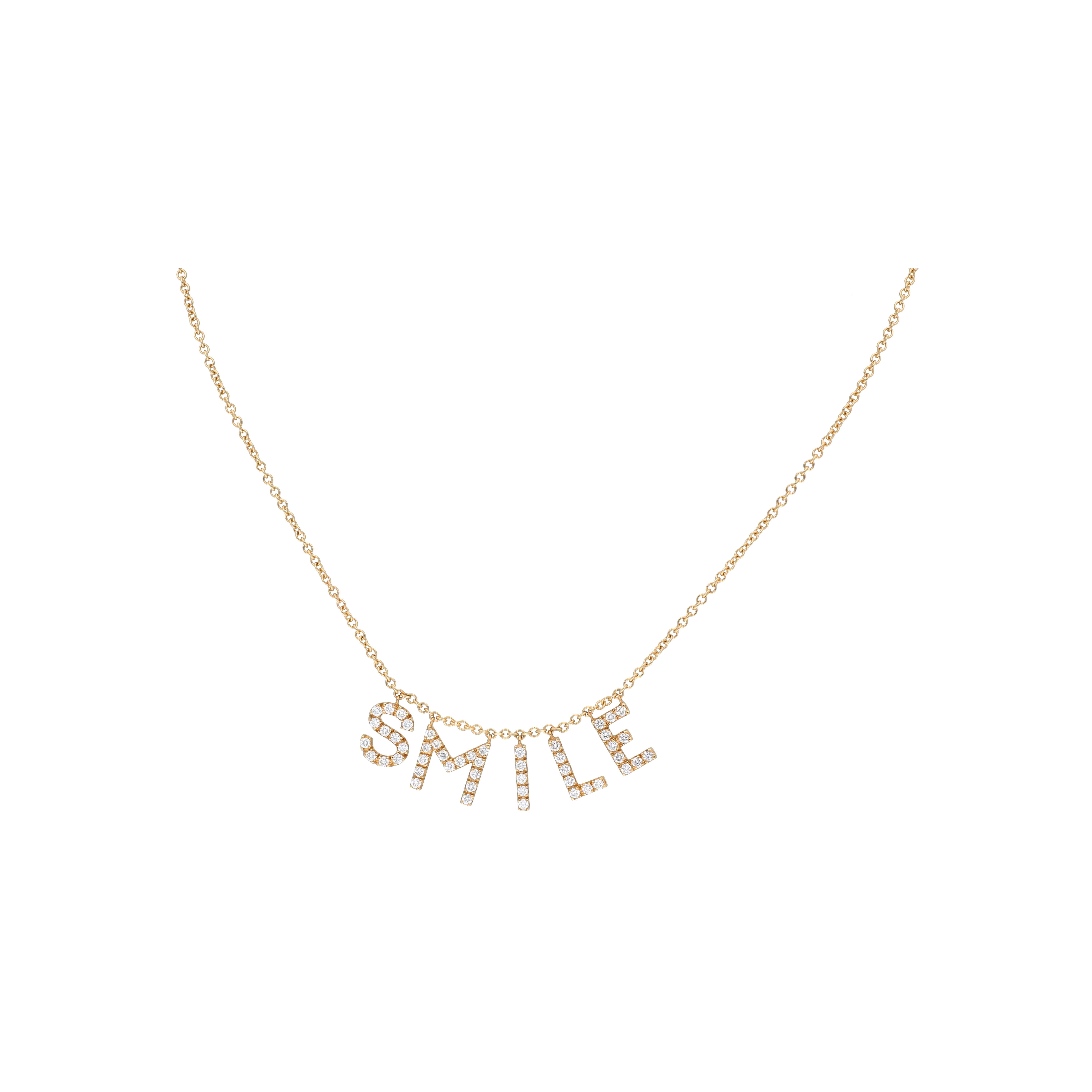 Bartorelli Italian Jewels | COLLANA GIROCOLLO SMILE IN ORO ROSA CON LETTERE PENDENTI IN DIAMANTI - FC2425-5R001SMILE (1)