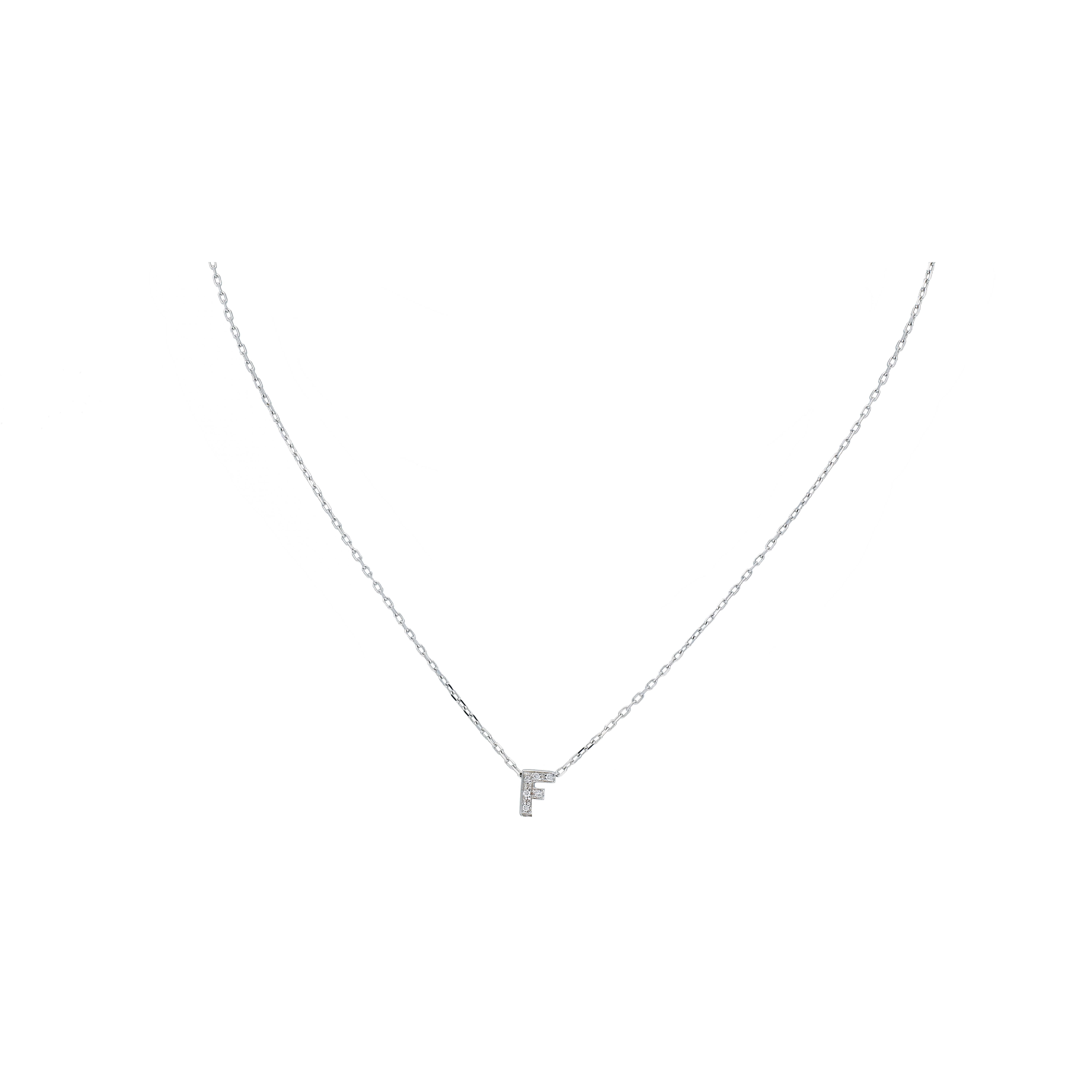 Bartorelli Italian Jewels | Collana in oro bianco 18 carati con lettera O in diamanti taglio brillante - I1/07-O (1)