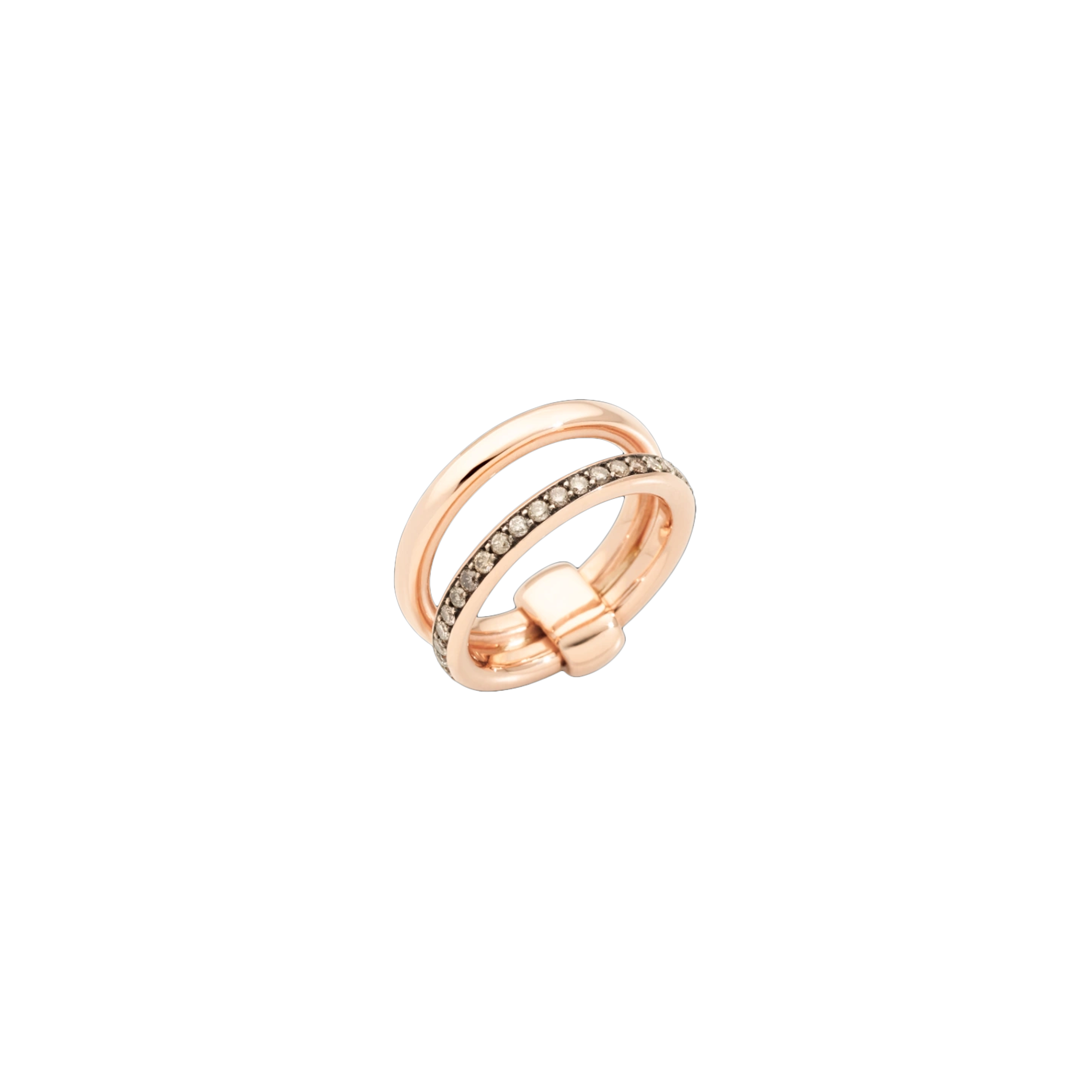 Pomellato | ANELLO TOGHETER IN ORO ROSA E DIAMANTI BROWN - PAC0100O7BKRDBR00 - PAC0100O7BKRDBR00 (1)