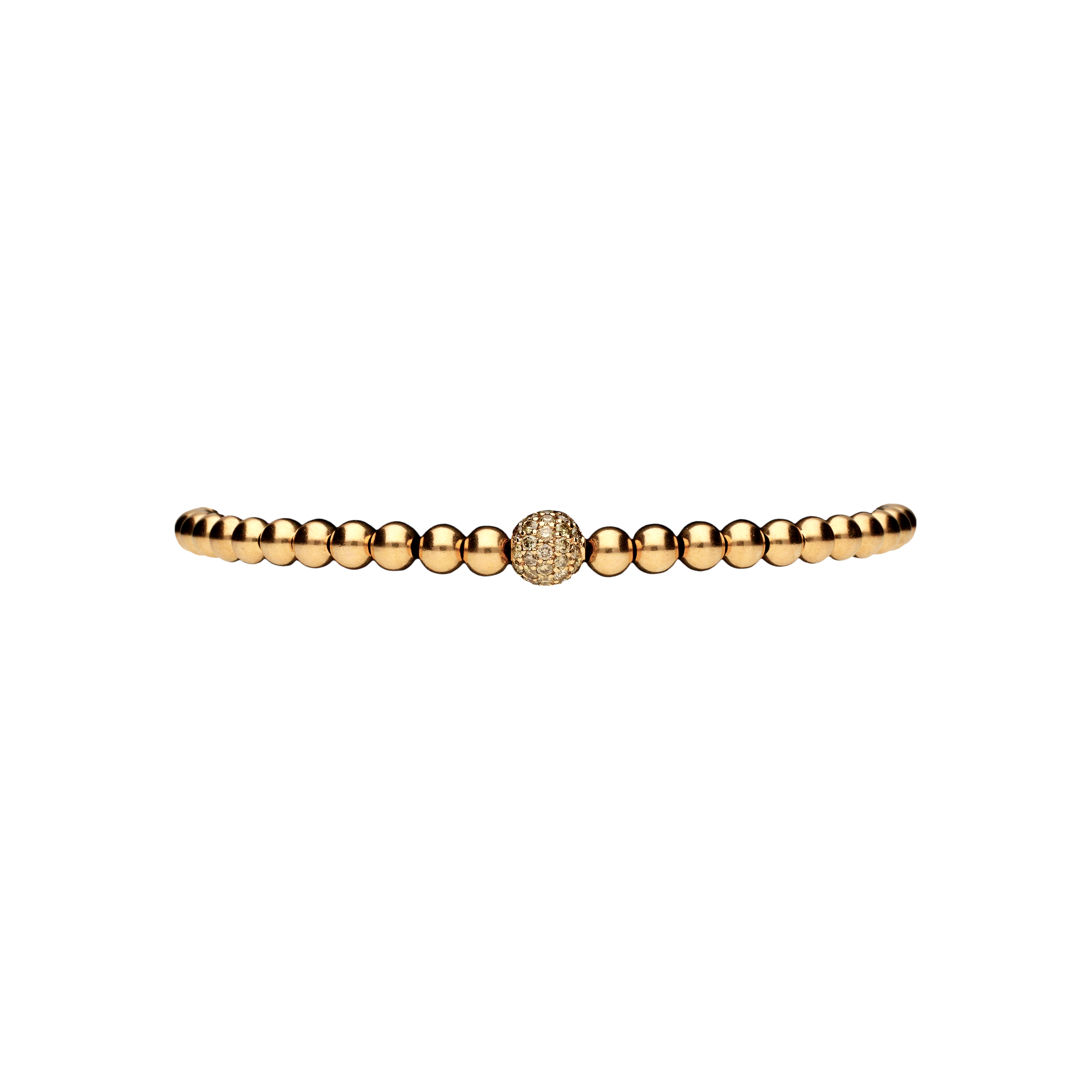Bartorelli Italian Jewels | Bracciale in oro rosa 18 carati e cordino nero con diamanti brown taglio brillante - PB08153DB6P (1)