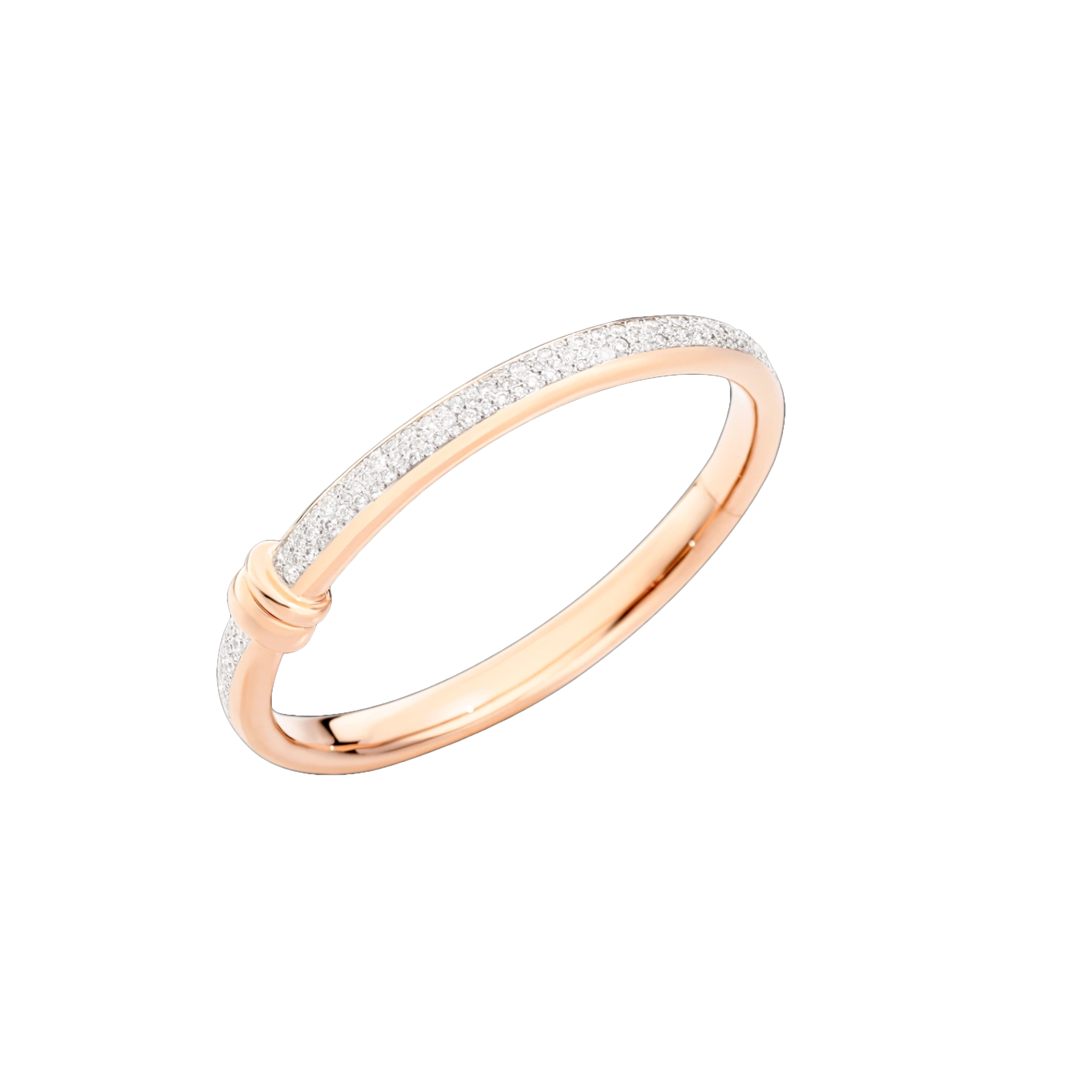 Pomellato | POMELLATO ICONICA - BRACCIALE ICONICA BANGLE IN ORO ROSA E PAV&Eacute; DI DIAMANTI - PBC0101O7WHRDB000 - PBC0101O7WHRDB000 (1)