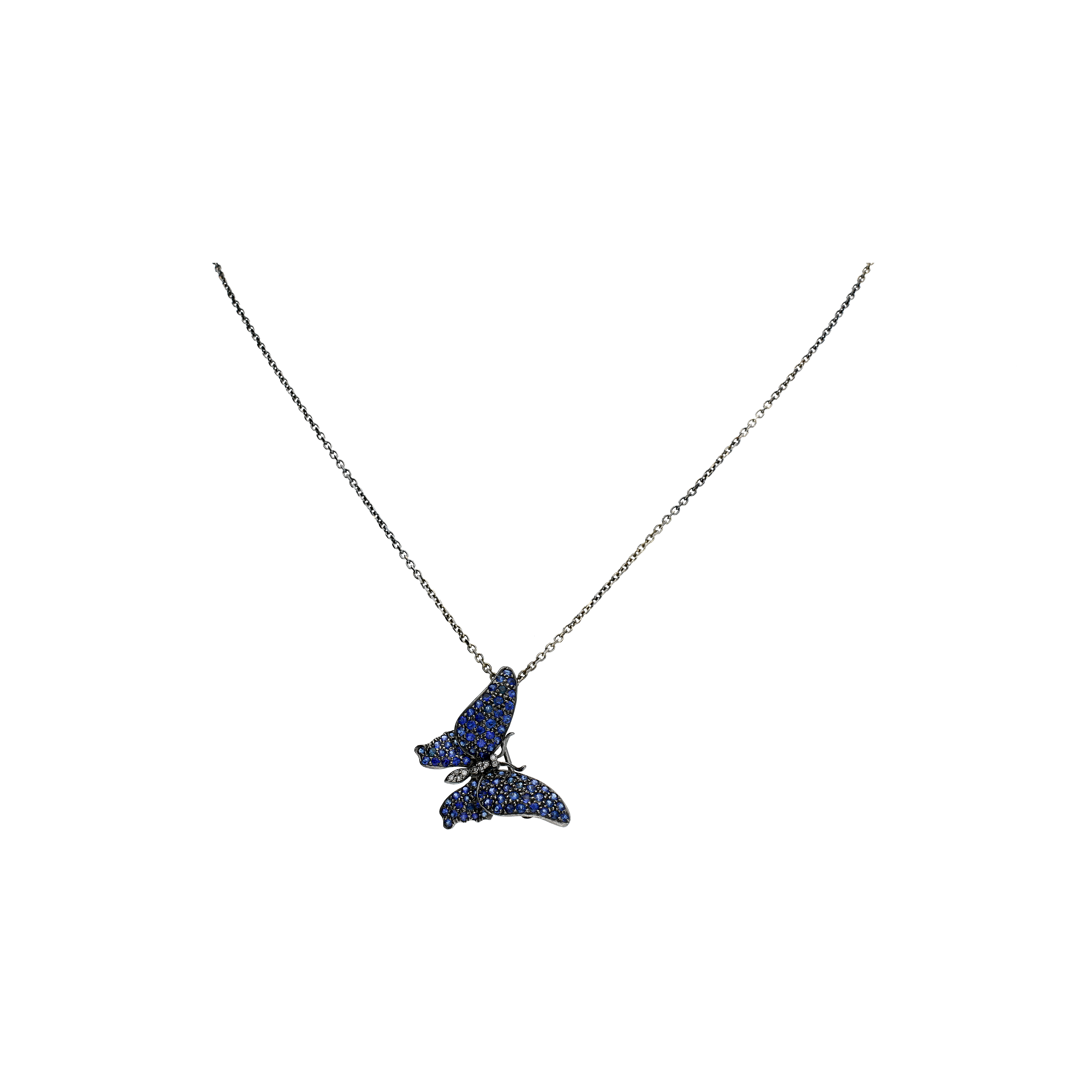 Bartorelli Italian Jewels | SPILLA/CIONDOLO IN ORO NERO E ZAFFIRI - SH4940 (1)