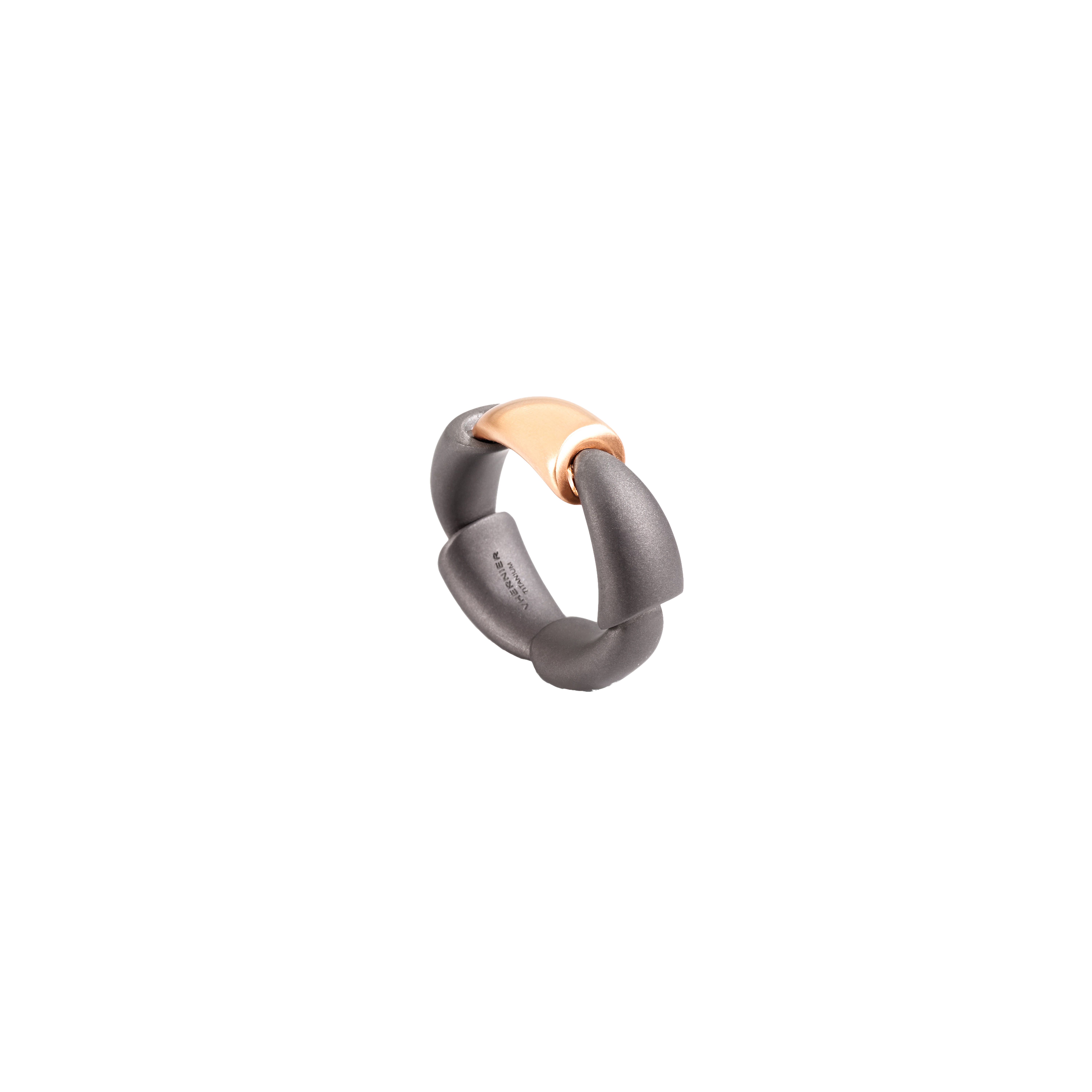 Vhernier | ANELLO CALLA MEDIA IN ORO ROSA E TITANIO - T01652A101 - T01652A0101 (1)