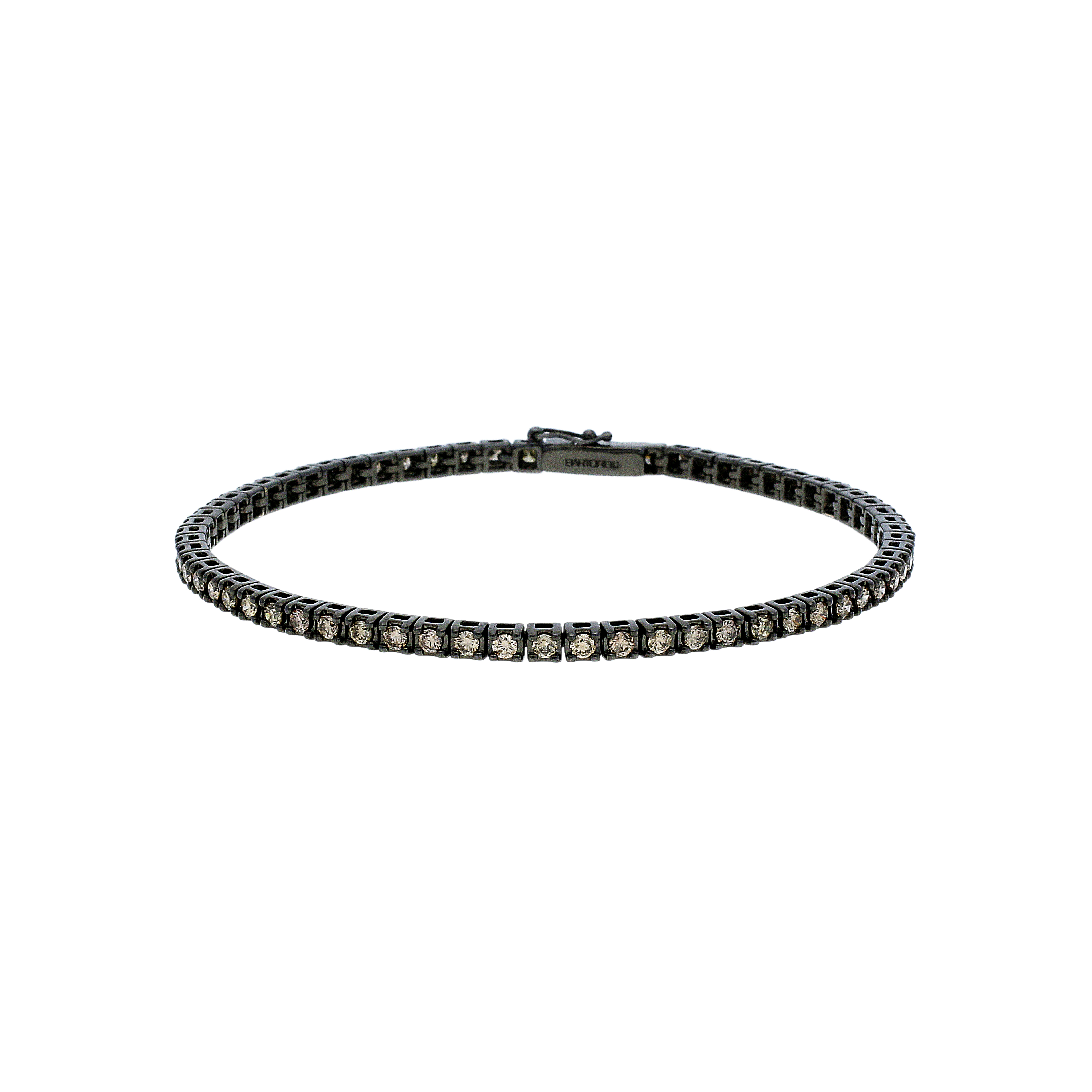 Bartorelli Italian Jewels | Bracciale tennis in oro brunito 18 carati e diamanti brown taglio brillante - VB06592DBBW (1)