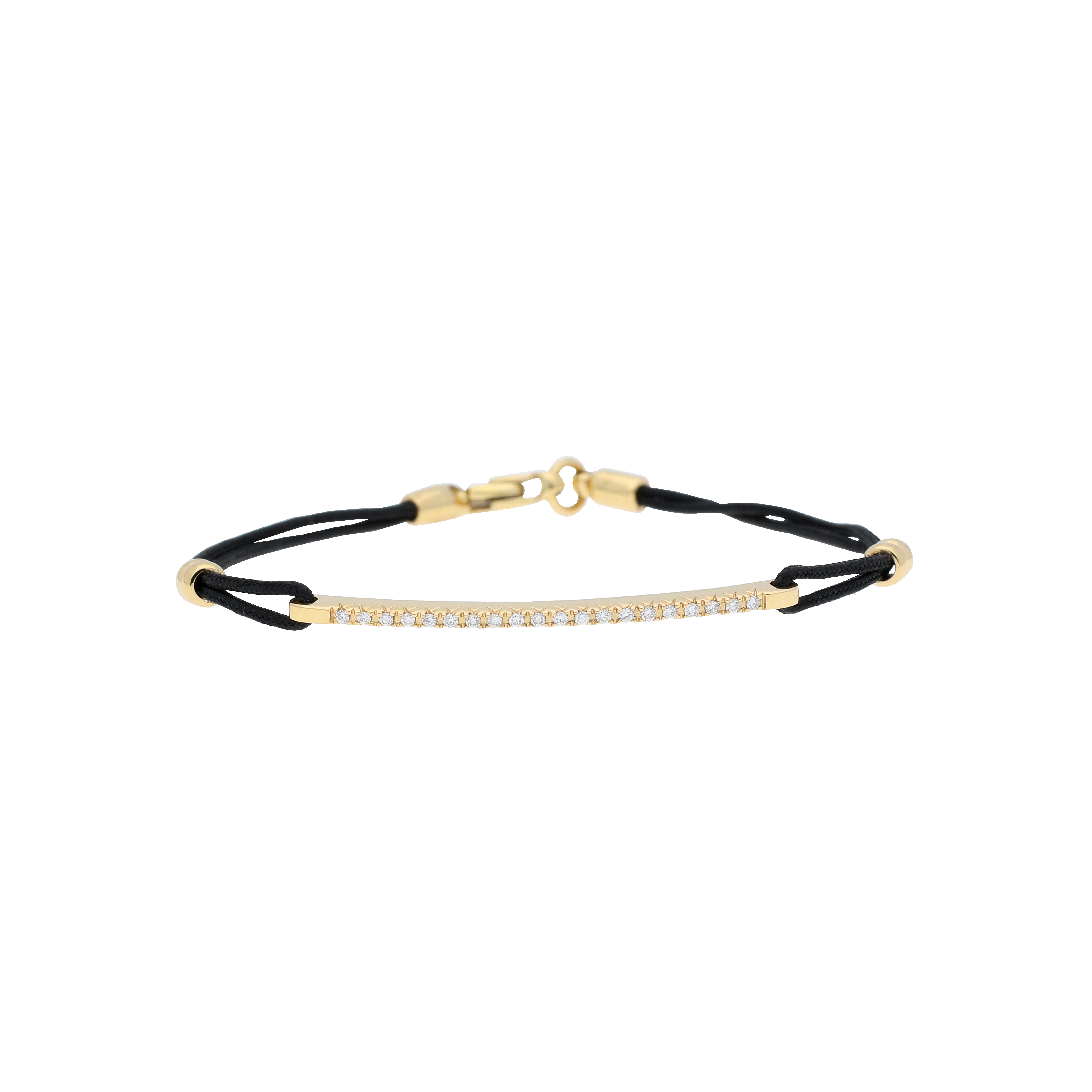 Bartorelli Italian Jewels | BRACCIALE DEMI-TENNIS IN CORDA E ORO ROSA CON DIAMANTI - VB21895DP (1)
