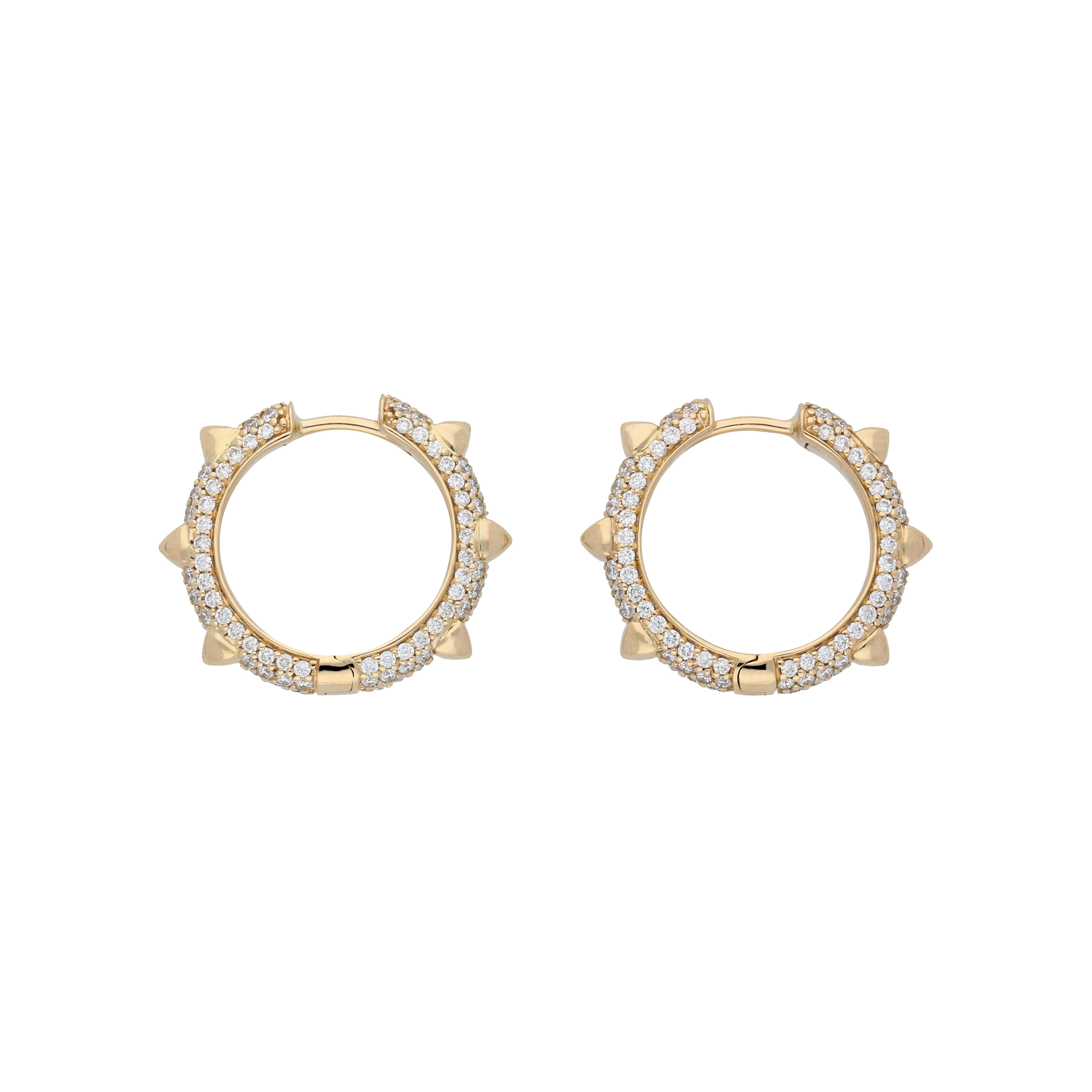 Bartorelli Italian Jewels | ORECCHINI CERCHIO IN ORO ROSA PAVE' DIAMANTI - VE27811DP (2)