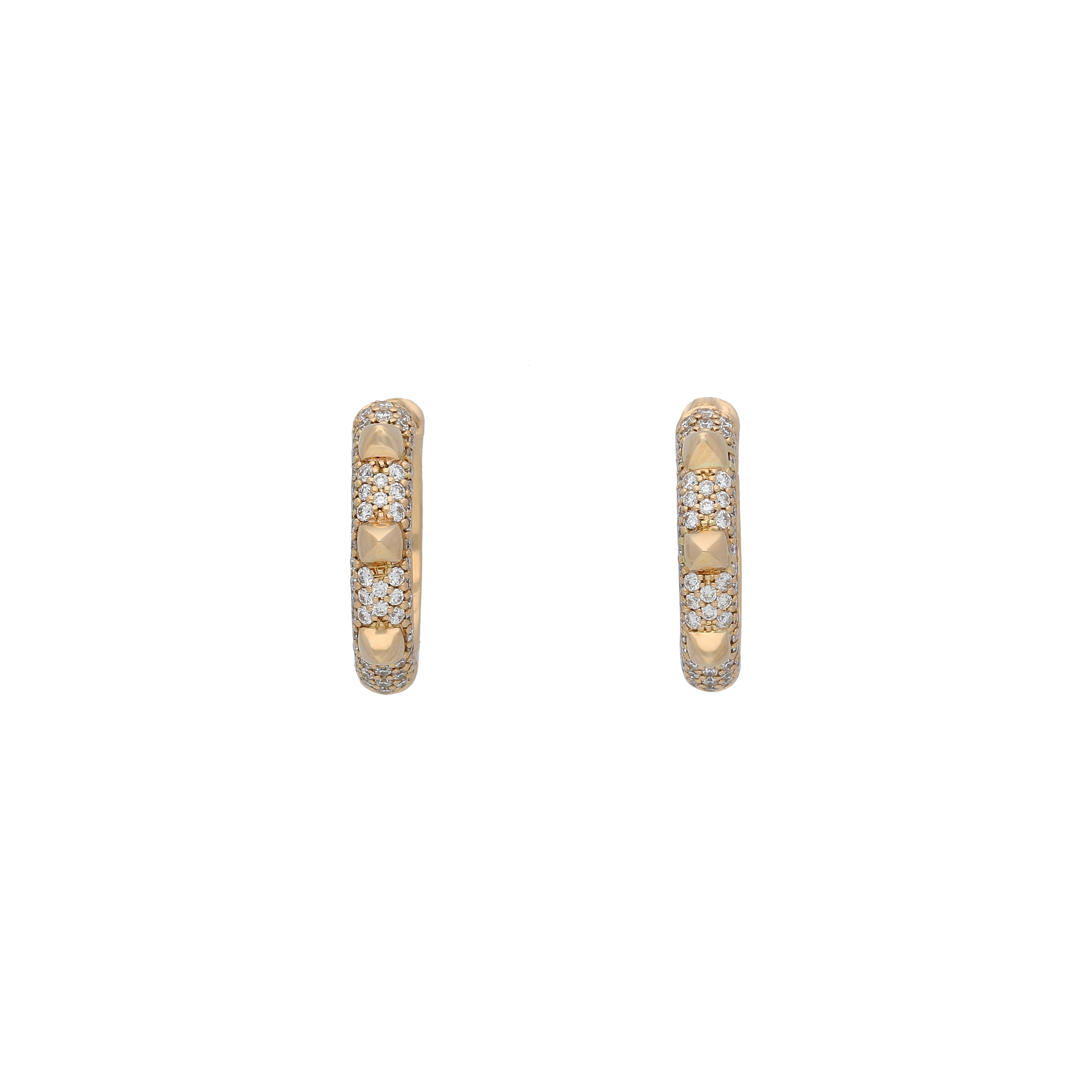 Bartorelli Italian Jewels | ORECCHINI CERCHIO IN ORO ROSA PAVE' DIAMANTI - VE27811DP (1)