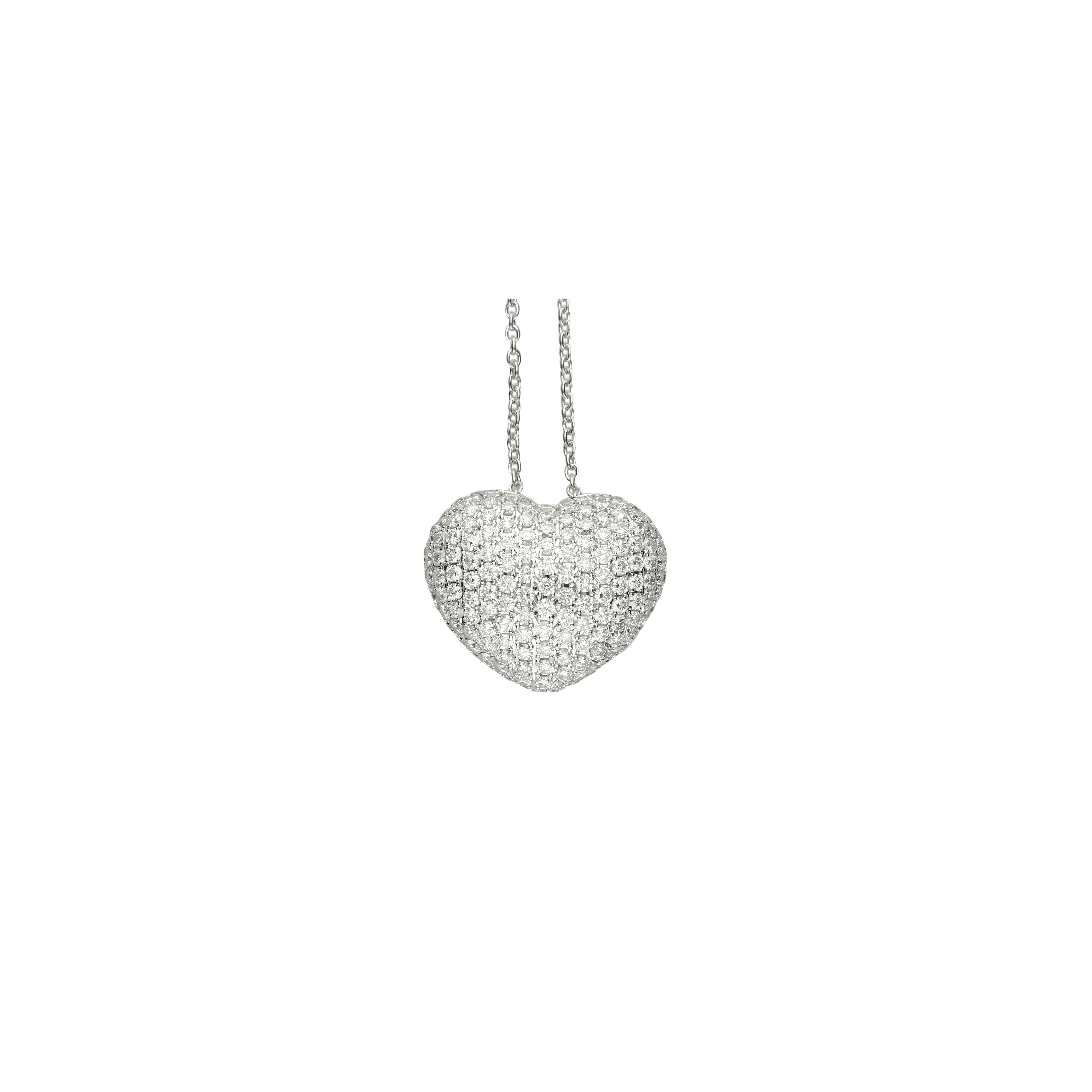 Bartorelli Italian Jewels | Cuore - Ciondolo in oro bianco 18 carati e diamanti bianchi taglio brillante - VP20725DW (1)