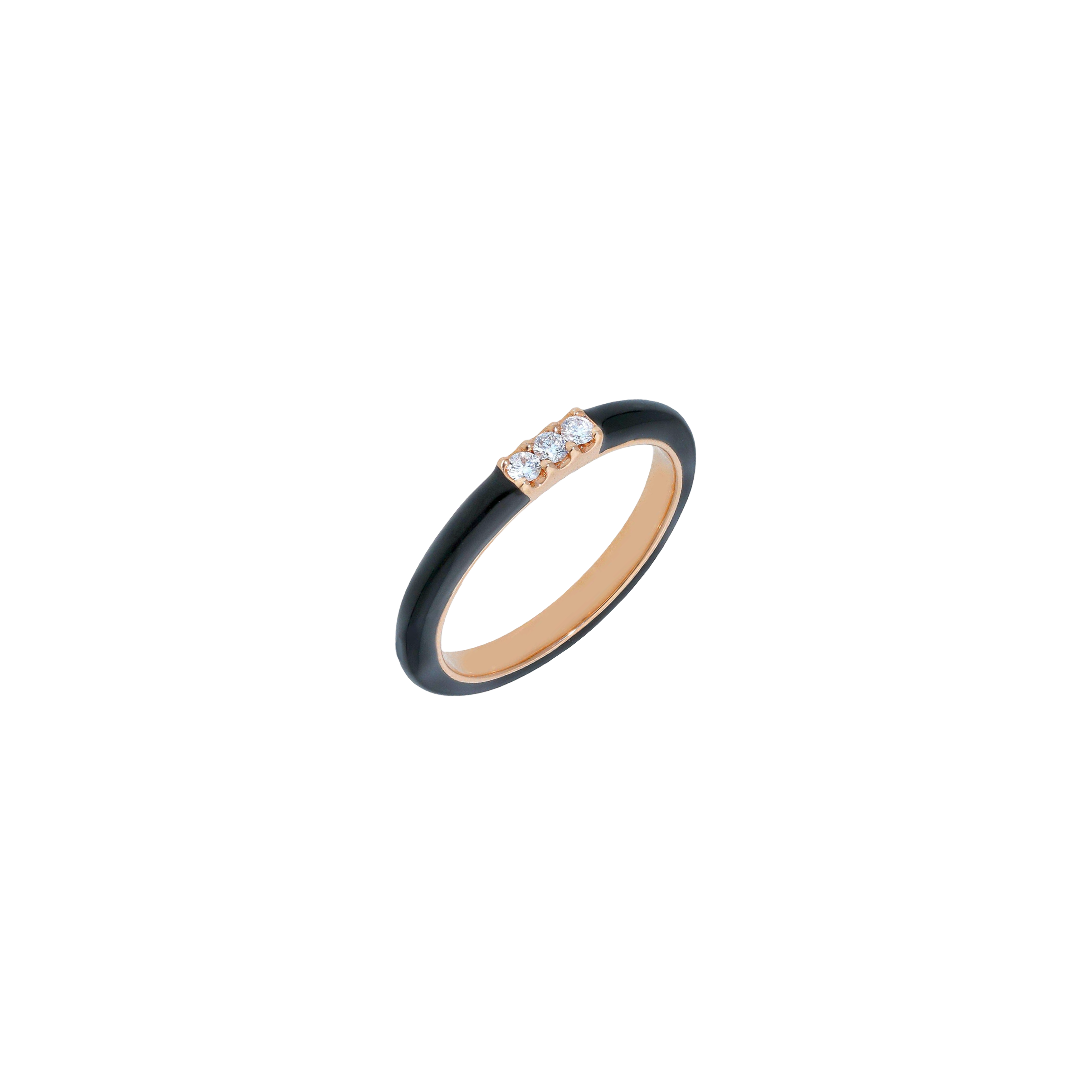Bartorelli Italian Jewels | ANELLO IN ORO ROSA E SMALTO NERO CON DIAMANTI - VR21459DEBKP (1)