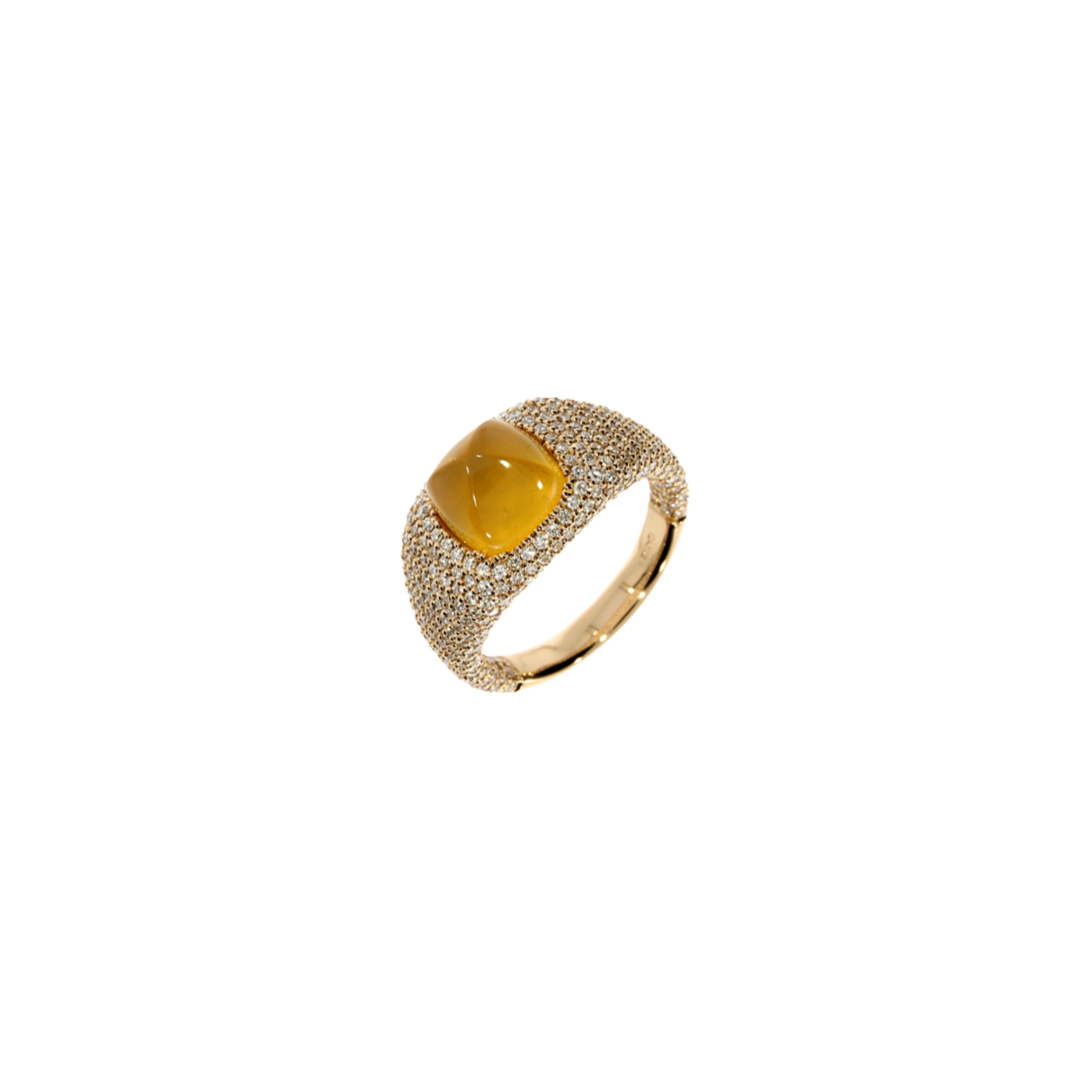Bartorelli Italian Jewels | ANELLO IN ORO ROSA CON OPALE ORANGE E PAV&Egrave; DI DIAMANTI - VR28086DOGP (1)