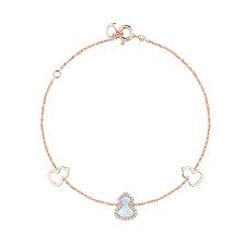 Qeelin | BRACCIALE PETITE WULU IN ORO ROSA CON MADREPERLA E DIAMANTI - WU-BR0001D-RGDMOP - WUBPT1BRGMP (2)