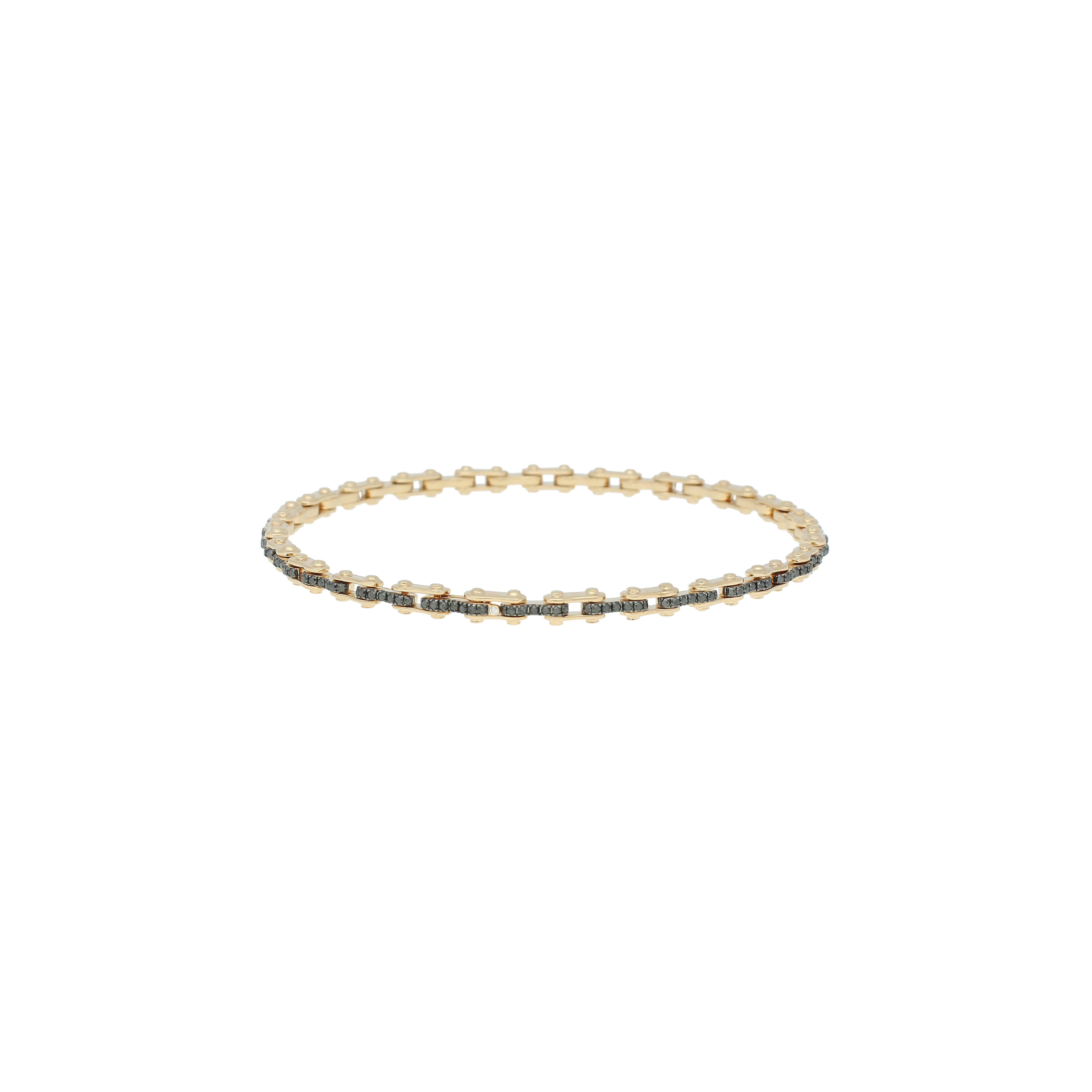 Bartorelli Italian Jewels | BRACCIALE IN ORO ROSA CON DIAMANTI NERI E UN DIAMANTE BIANCO - VB09730DKD19P (1)